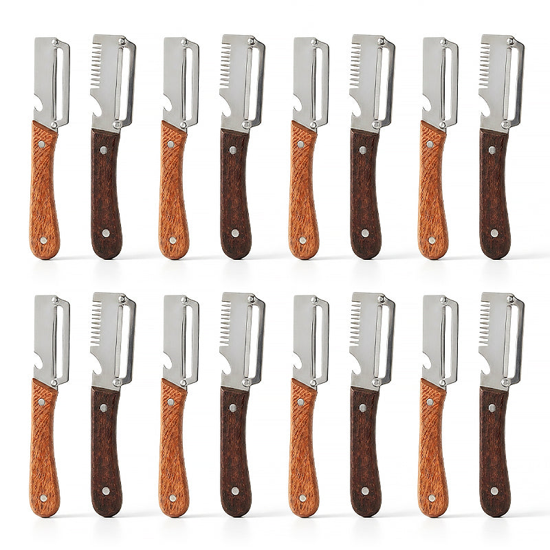 Dlesmy® Easy-Grip Wooden Peeler & Veggie Shredder