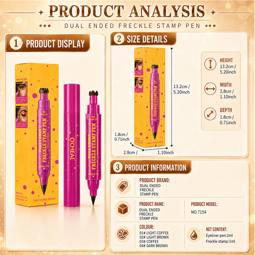 Futavion®OFFICIAL STORE 3-in-1 Waterproof Freckle Stamp Pen & Fine-Tip Liner