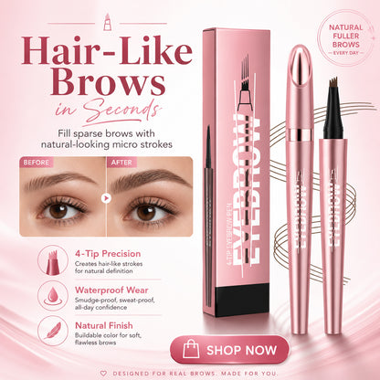 Long Lasting Waterproof Micro Fork Brow Pen