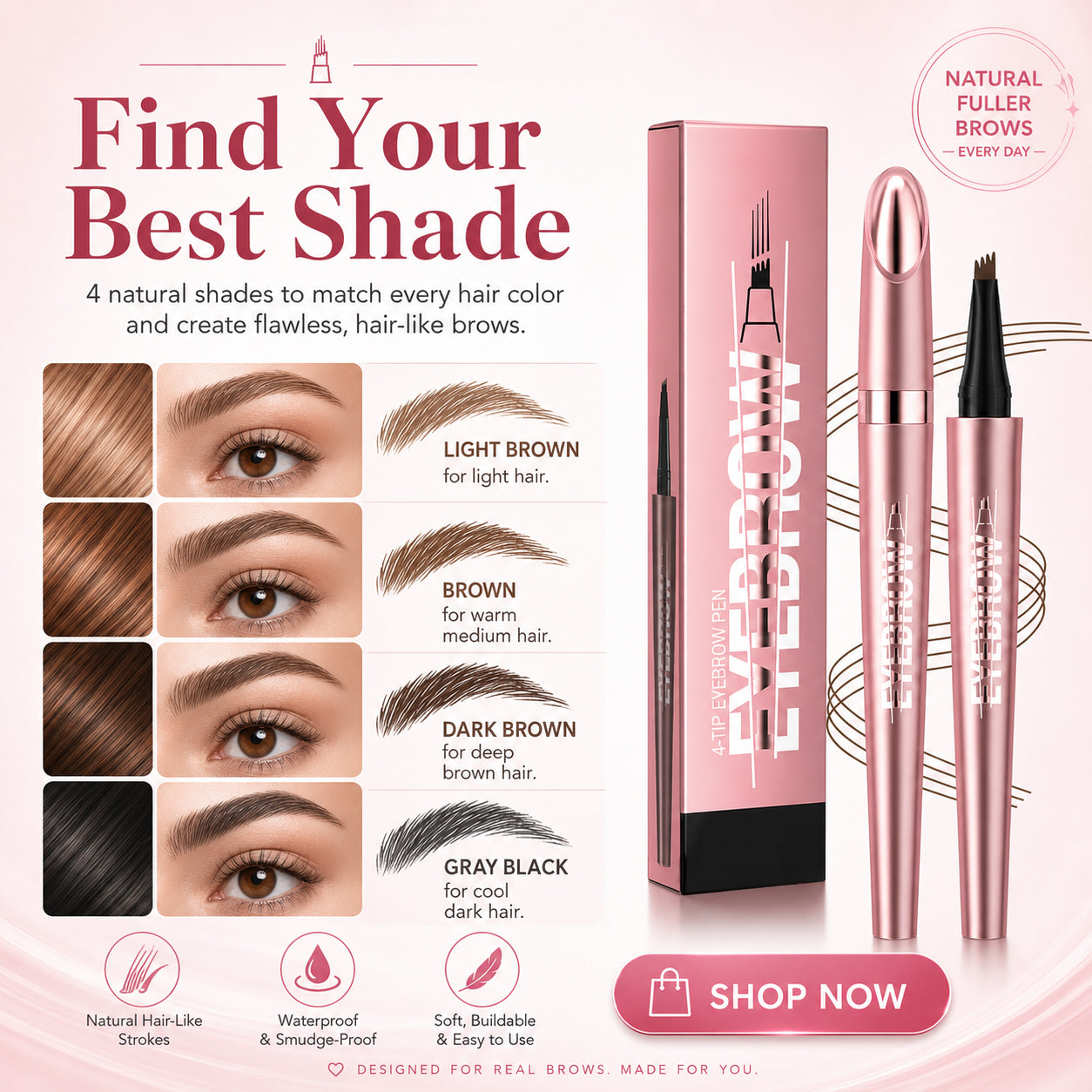 Long Lasting Waterproof Micro Fork Brow Pen