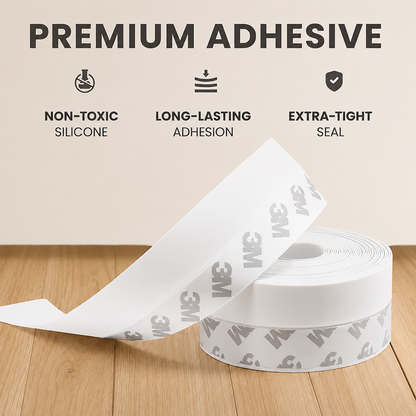 Futavion®Silicone Seal Strip in White 10M/33ft Weatherproof Adhesive Strips for Doors & Windows Sealant Tape Dust & Water Resistant