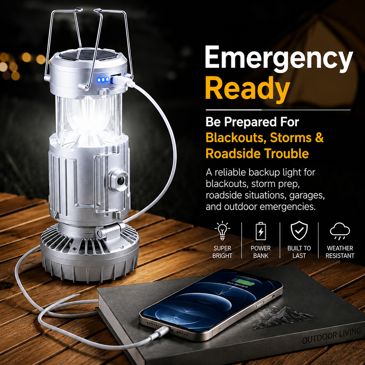 🔥50% OFF |Futavion® 5-IN-1 Camping Fan & LED Lantern – Rechargeable, Power Bank, Foldable & Hang Anywhere