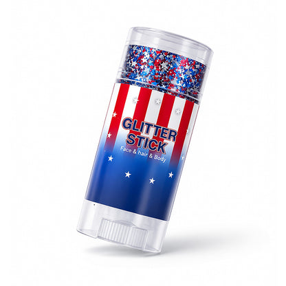 🗽4th of July Glitter Stick – Multi-Use Face, Body & Hair Glitter for Festivals & Patriotic Celebrations