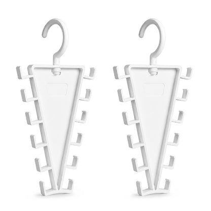 🆙 V-Shaped Closet Organizer – 12 Hooks to Save Space