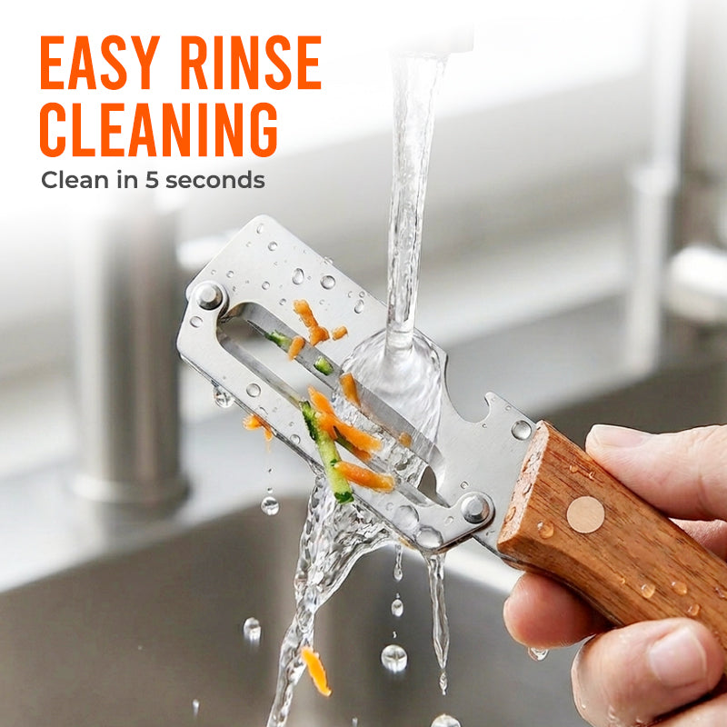 Dlesmy® Easy-Grip Wooden Peeler & Veggie Shredder