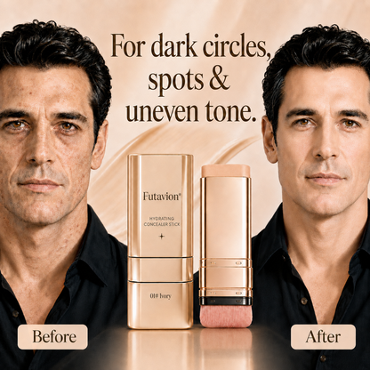 Futavion® 2-in-1 Hydrating Concealer Stick with Built-In Brush — Dark Circle & Spot Coverage for Men & Women🥰