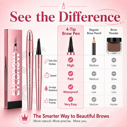 🎨Long Lasting Waterproof Micro Fork Brow Pen