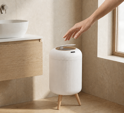 Futavion®Automatic Trash Can with Lid | Small Plastic SmartTrash Can with MotionSensor