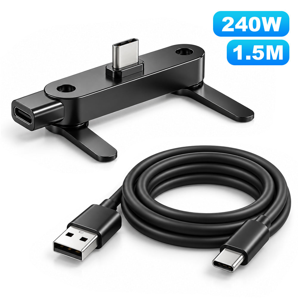 2PC – USB-A to Type-C (Black)