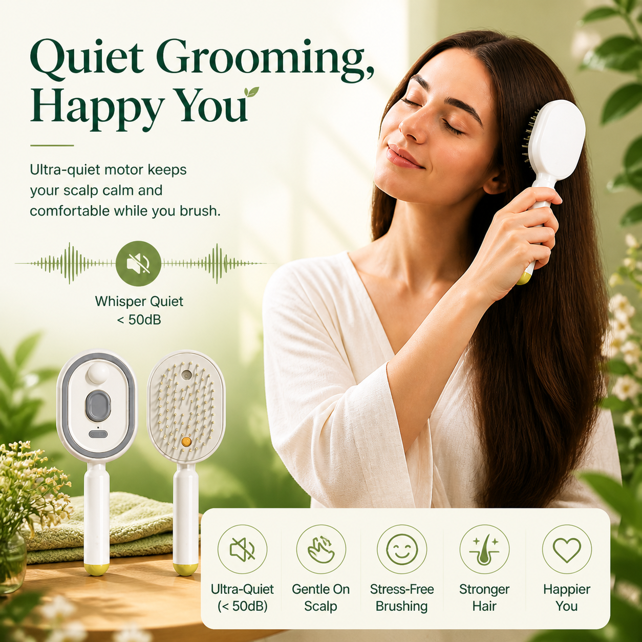 Lasstoys® Moisture Spray Hair Massage Comb