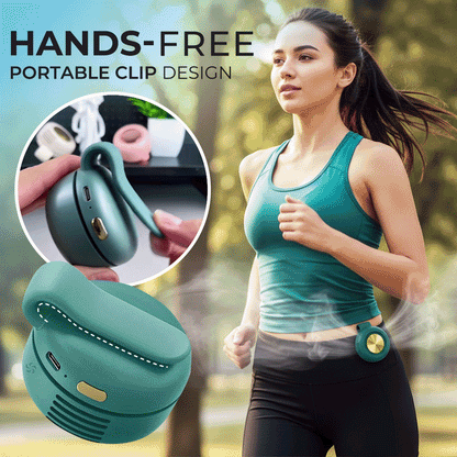❄️Futavion®Portable Clip-On Bladeless Fan, Mini USB Rechargeable 360° Rotatable Fan, 3-Speed Silent Personal Cooling Fan for Outdoor Travel Office
