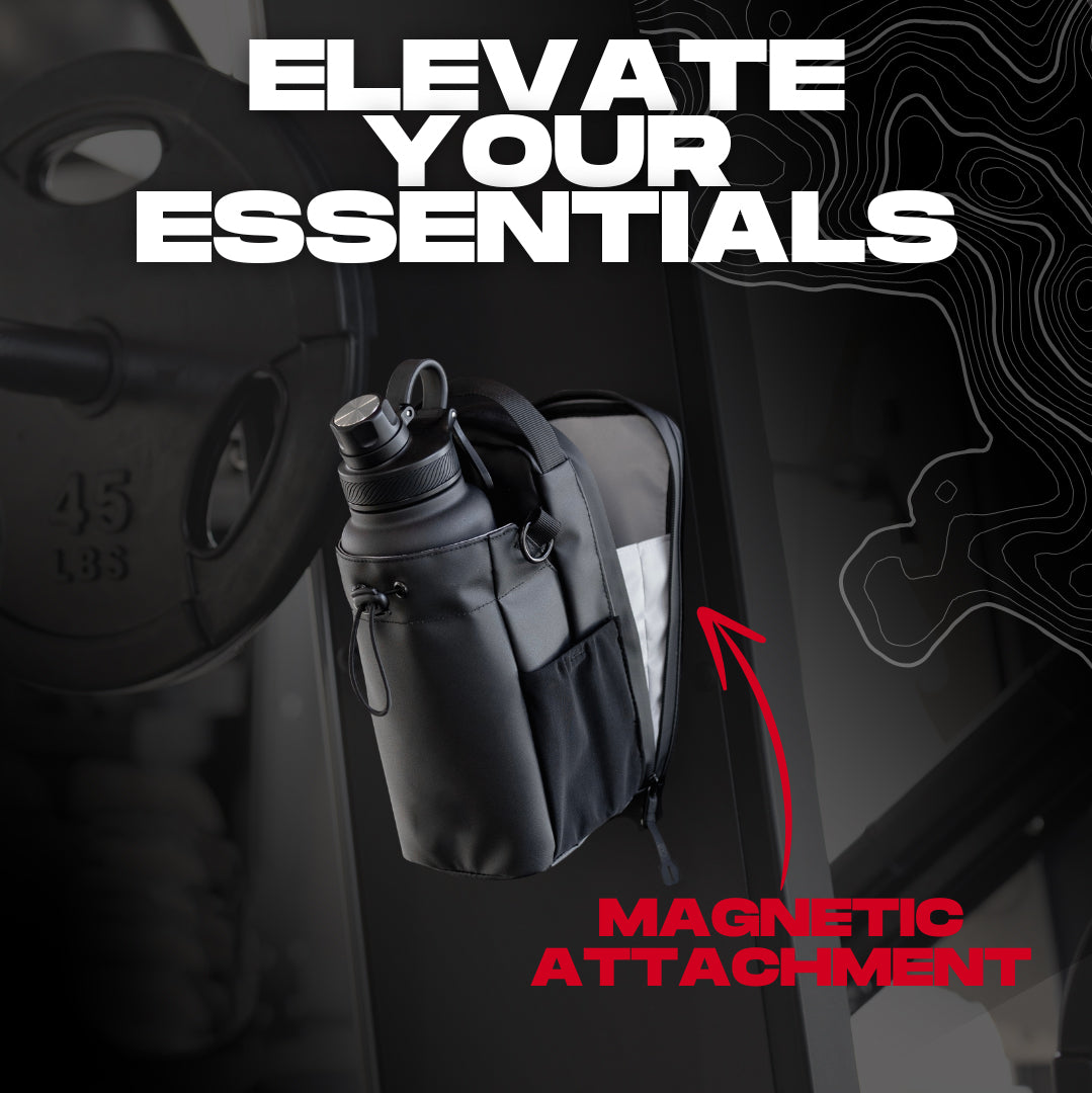 Futavion®Magnetic Gym Bag For Men And Women SlingBottle With Magnetic Attachment | Water BottleHolder, Gym Pouch, Crossbody Bag For Travel,Sports, Work, Fitness