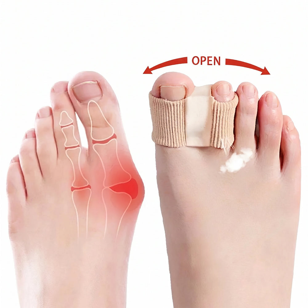 👣Futavion® Bunion Toe Separators for Overlapping Toes Women Men, Gel Toe Spacers Bunion Corrector with 2 Loops for feet, Hammer Toe Straightener