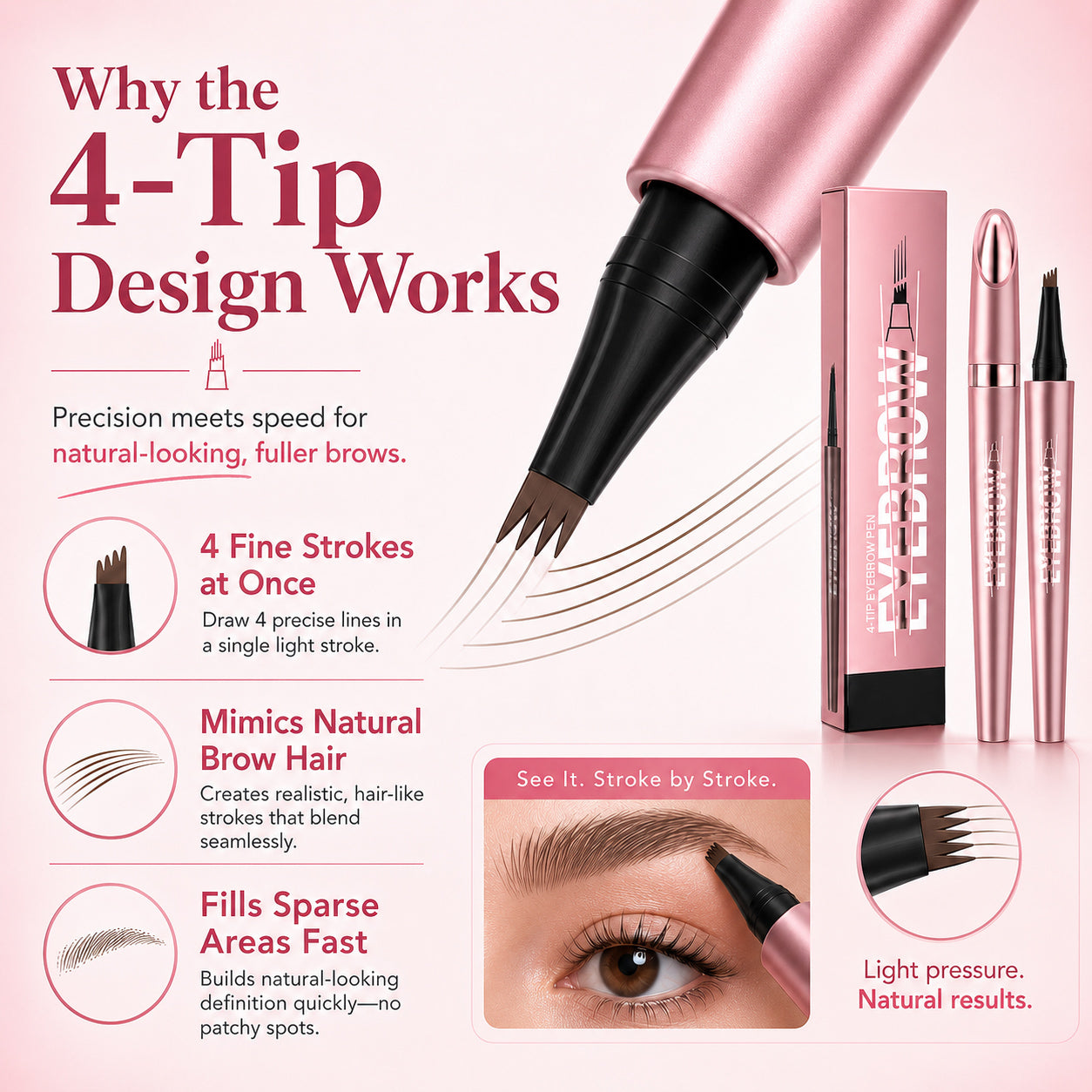 🎨Long Lasting Waterproof Micro Fork Brow Pen