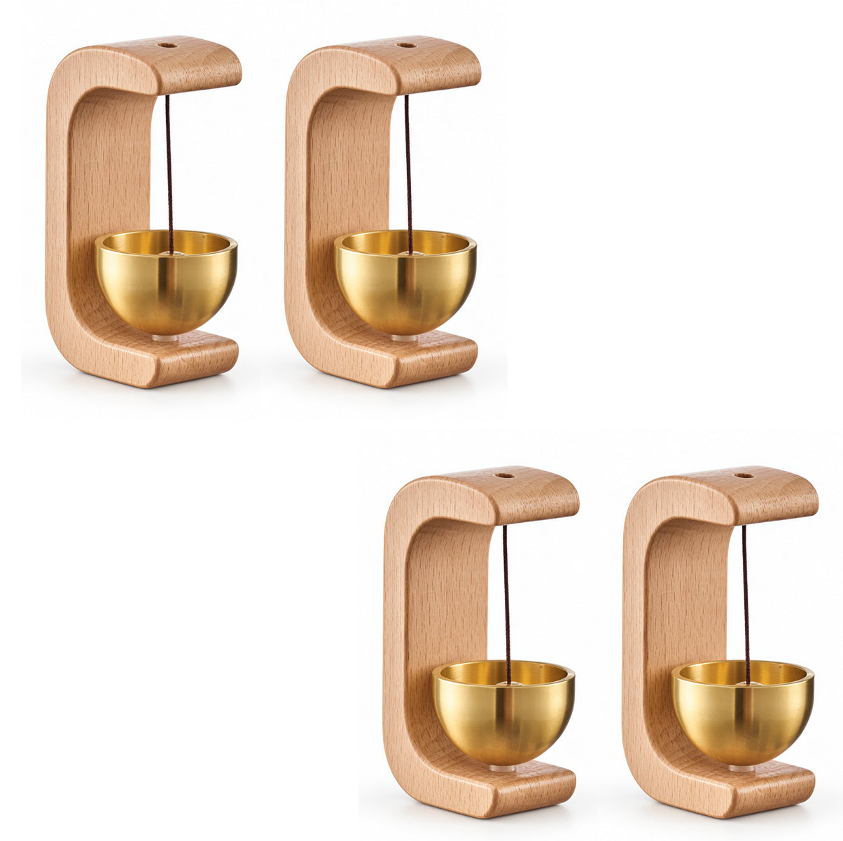 🔔Futavion®Wooden Magnetic Door Bell Chime BrassShopkeeper Entry Alert for Small Doors Sound Bell