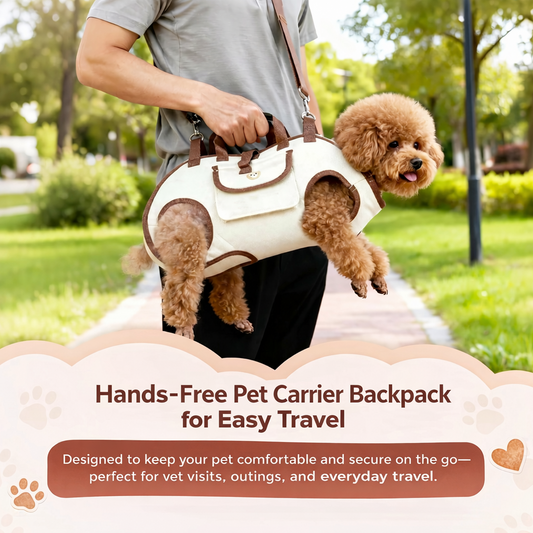 👜🐕‍🦺Futavion®Portable Breathable Pet Carrier Sling & Backpack for Dogs & Cats, Adjustable Full-Body Harness with Traction Leash, Crossbody & Car-Friendly (Small)