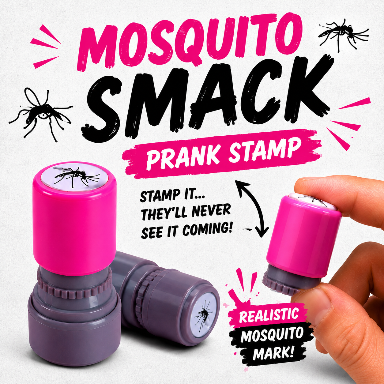 Futavion®Mosquito Stamp Funny Toy Office Adult Pranks Items Games Self Inking Stamp The Office Gifts