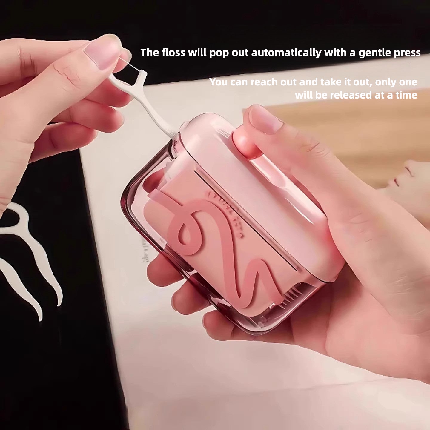 Futavion® Portable AutoPop Floss Case / Mini Refillable Dental Floss Container / TravelFriendly Smooth Floss Dispenser