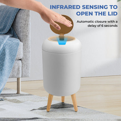 Futavion®Automatic Trash Can with Lid | Small Plastic SmartTrash Can with MotionSensor
