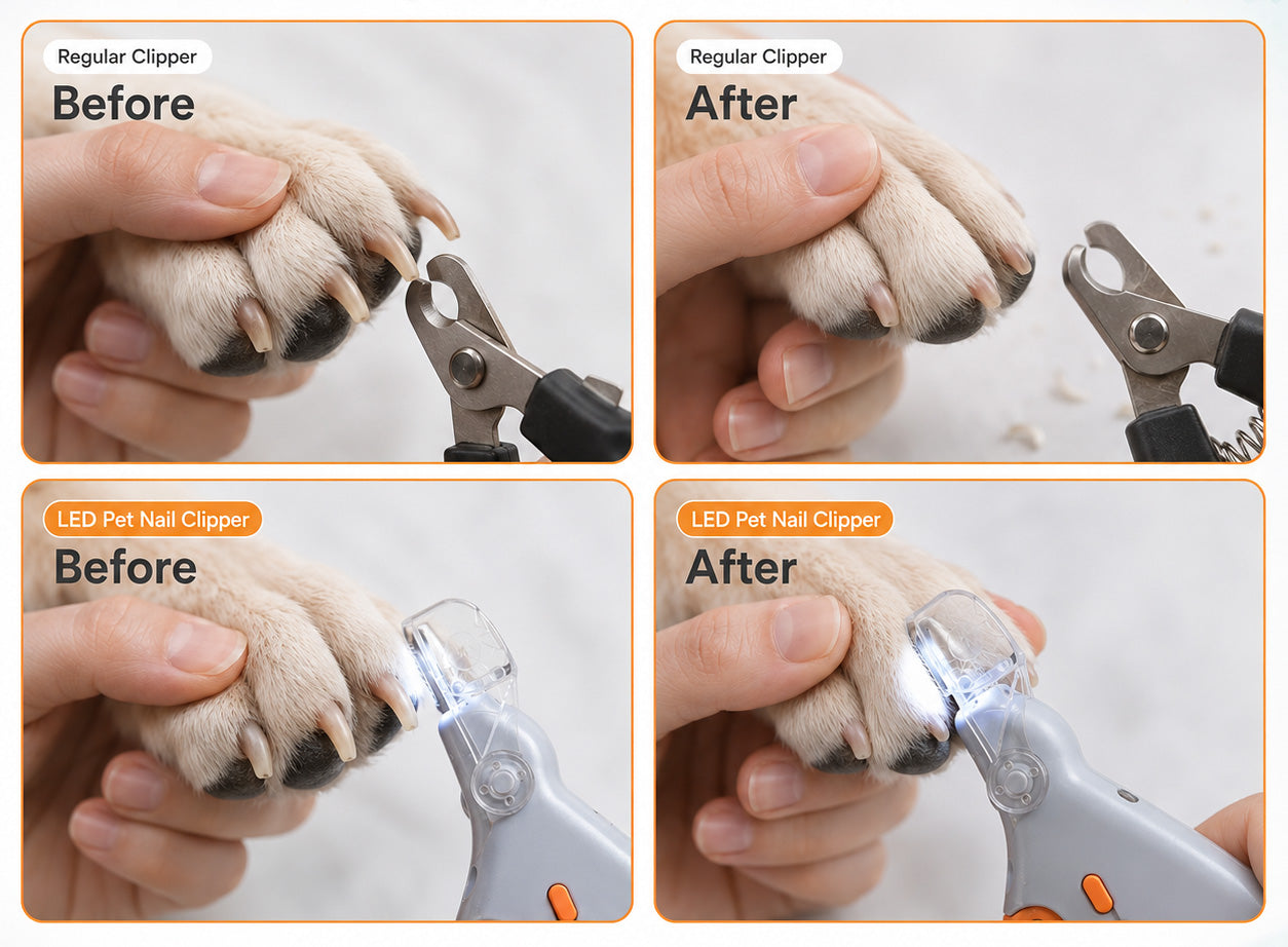 ✔✂OFFICIAL STORE LED Pet Nail Clipper paw clip The LED Nail Clipper That Helps You See Before You Cut