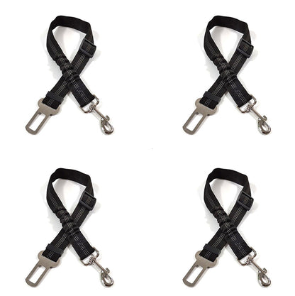 Futavion®Dog Seat Belts Headrest Restraint Puppy Safety Adjustable Dog Car Seatbelts and Strong Leash Leads Accessories for Dogs Cats Pets Black