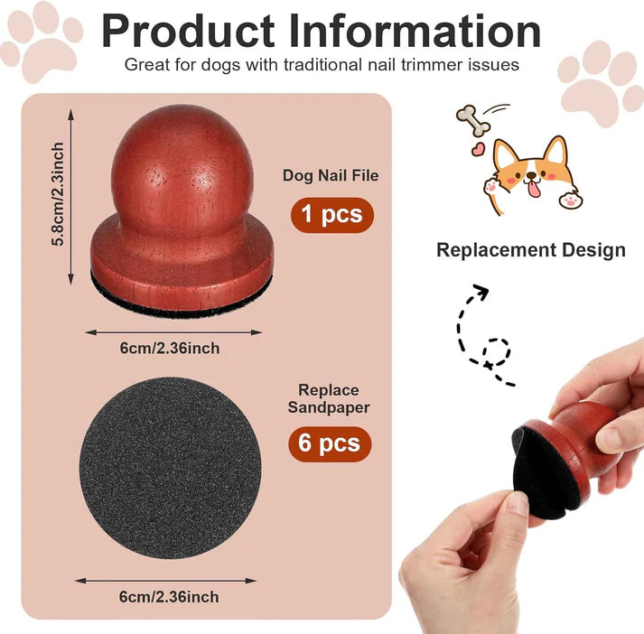 🐶🐾Futavion®Dog Nail File For Dogs, Scratch Square For Dogs Stress Free Nail File, Dog Nail File & Scratch Pad - Prevent Furniture Damage from Long Sharp Dog Nails, Stress-Free Claw Trimmer and Grinder for Dog Grooming at Home, Pet Nail Care
