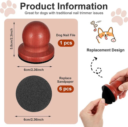🐶🐾Futavion®Dog Nail File For Dogs, Scratch Square For Dogs Stress Free Nail File, Dog Nail File & Scratch Pad - Prevent Furniture Damage from Long Sharp Dog Nails, Stress-Free Claw Trimmer and Grinder for Dog Grooming at Home, Pet Nail Care