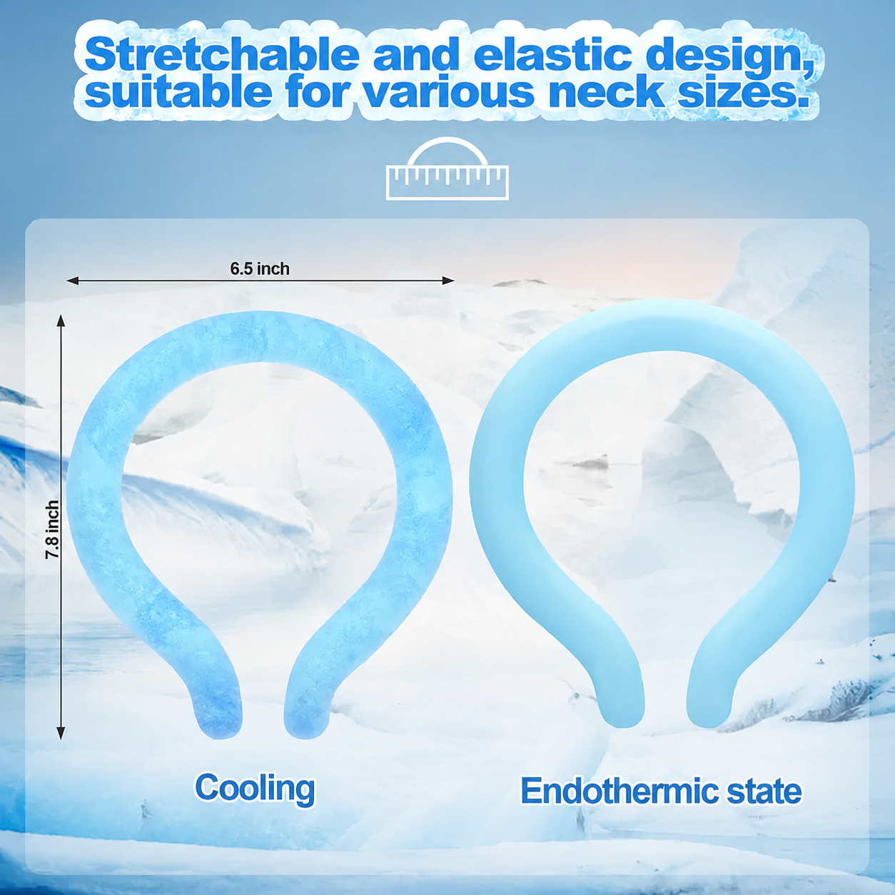 🧊Futavion®Neck Cooling Tube with Insulated Bag, Reusable Ice Ring Cooler Wearable Body Cooling Products, Neck Coolers for Hot Weather