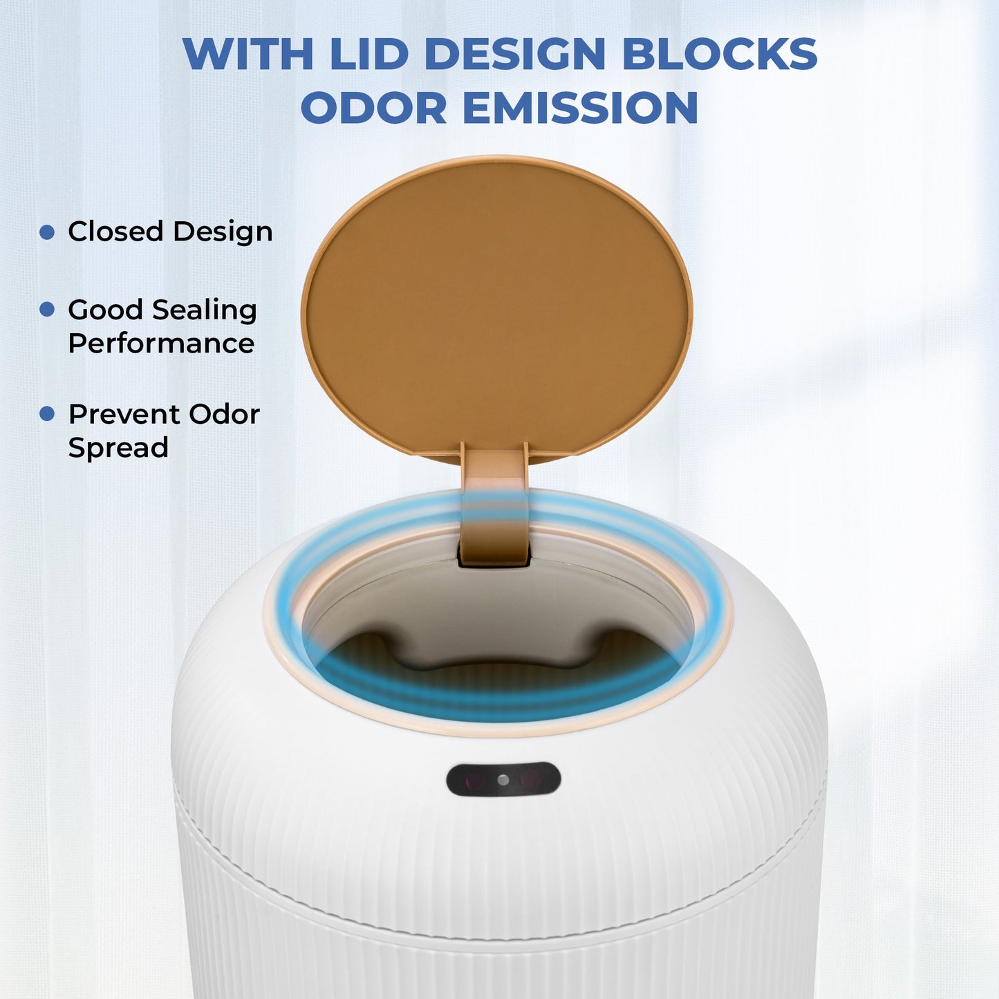 Futavion®Automatic Trash Can with Lid | Small Plastic SmartTrash Can with MotionSensor