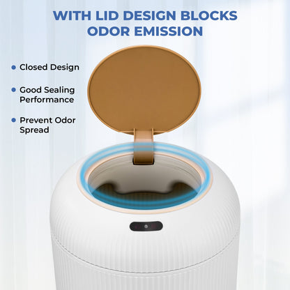 Futavion®Automatic Trash Can with Lid | Small Plastic SmartTrash Can with MotionSensor