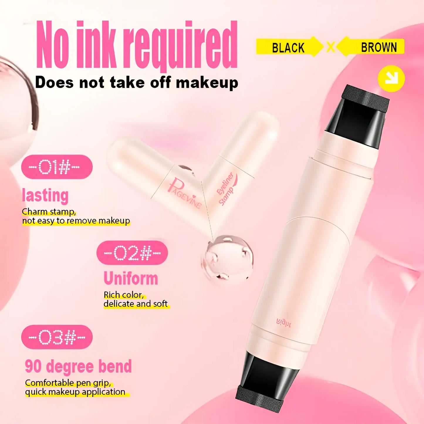 Futavion® 2-in-1 Rotating Winged Eyeliner Stamp Pen – Quick-Dry, Smudge-Proof & Long-Lasting🥰