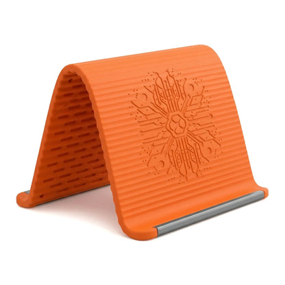 Futavion®Flexible Silicone Aluminum Phone holder stand, Bendable Rollable Foldable Design, Universal Adjustable Anti-Slip Desktop Mount for Phone Tablet Laptop, Portable Ergonomic Holder for Home Office Travel