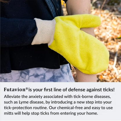 🟡Futavion® Yellow Tick Removal Glove for Humans & Pets - SafelyRemove Ticks Effortlessly, Chemical-Free, Durable, Portable TickManagement Tool for Outdoor Adventures & Everyday Use