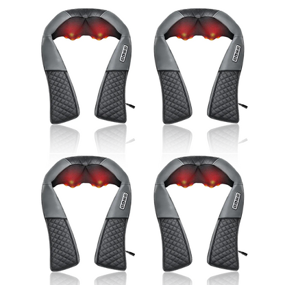 💆🏼Azokro®Neck massager - Pressure-type massage device - Portable massage equipment with heating function - Electric massage pillow for relieving neck and back pain - Gray product suitable for both women and men