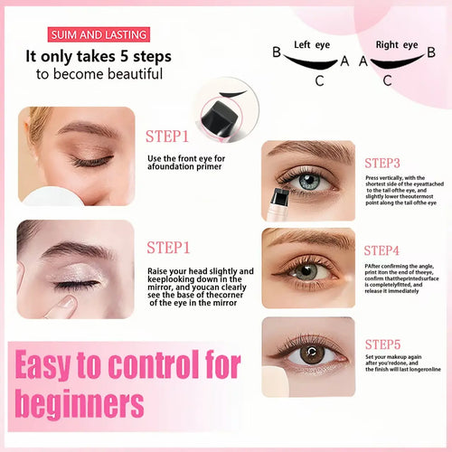 Futavion® 2-in-1 Rotating Winged Eyeliner Stamp Pen – Quick-Dry, Smudge-Proof & Long-Lasting🥰
