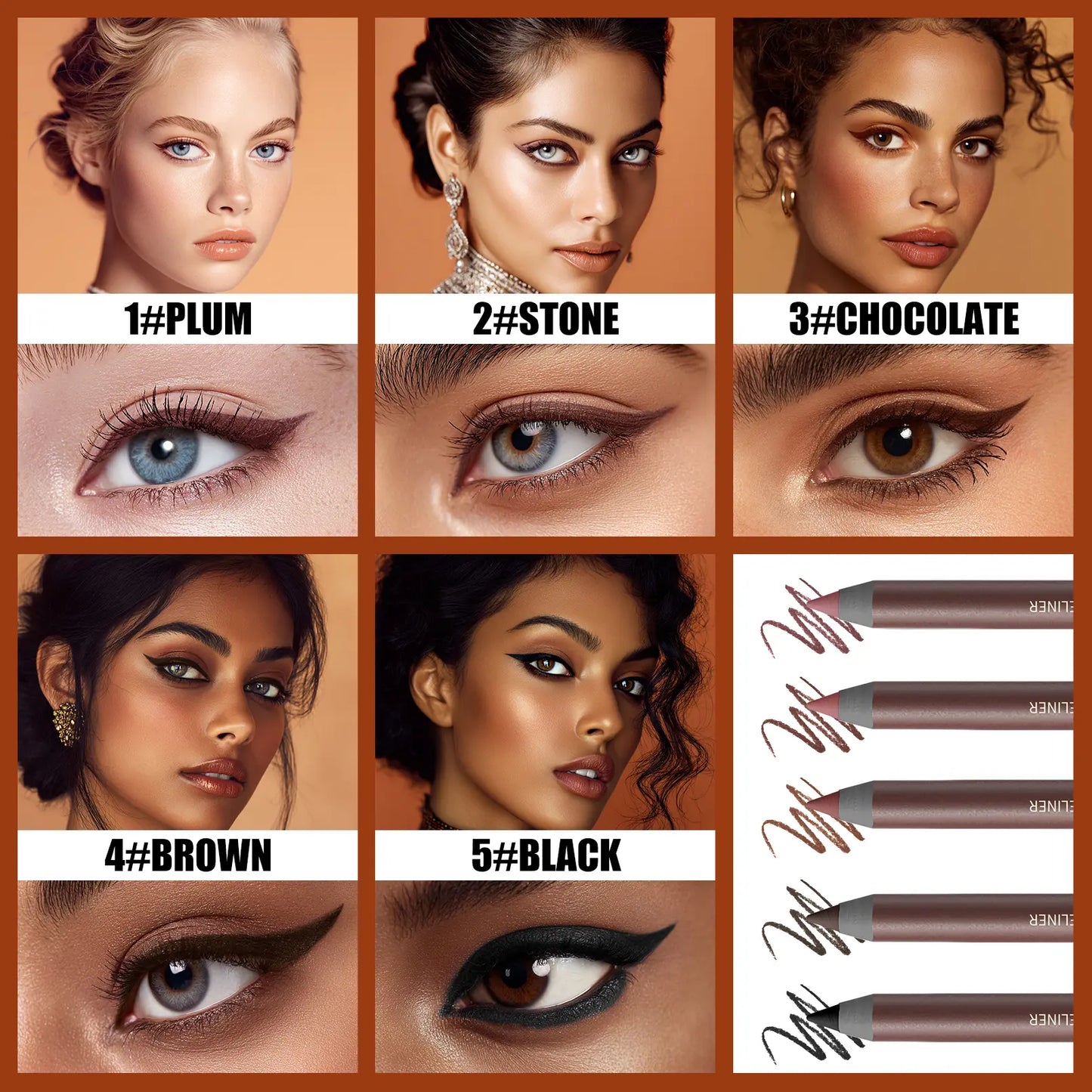 💄Long-Lasting Waterproof Eyeliner Pencil – Smooth Glide, Rich Color & Smudge-Resistant Wear