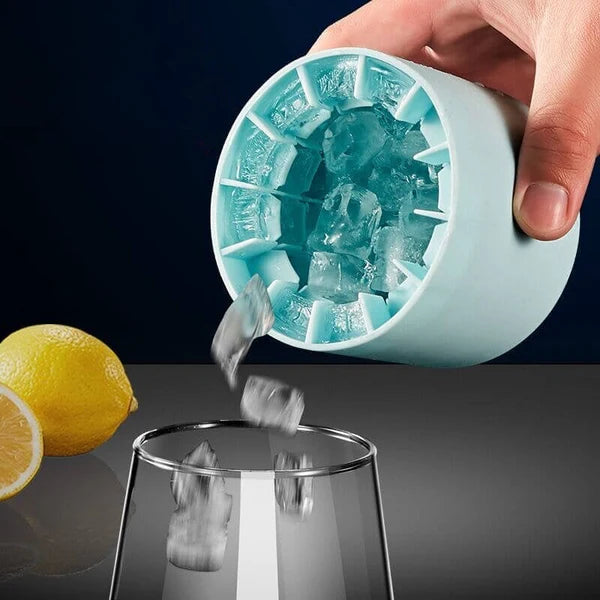 🧊Futavion®Ice Bucket Cup Mold Ice Cubes Tray Food Grade Quickly Freeze Silicone Ice Maker Creative Design Ice Bucket Whiskey Beer Maker