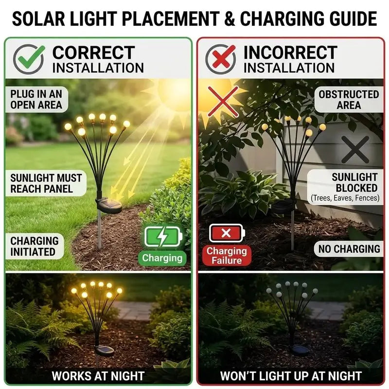 💡Futavion®Outdoor Solar Firefly Lights,  Waterproof Garden Stake Lights with Auto Dusk-to-Dawn Glow, 32/64 LED Bulbs for Yard, Patio, Pathway, Walkway & Landscape Decor