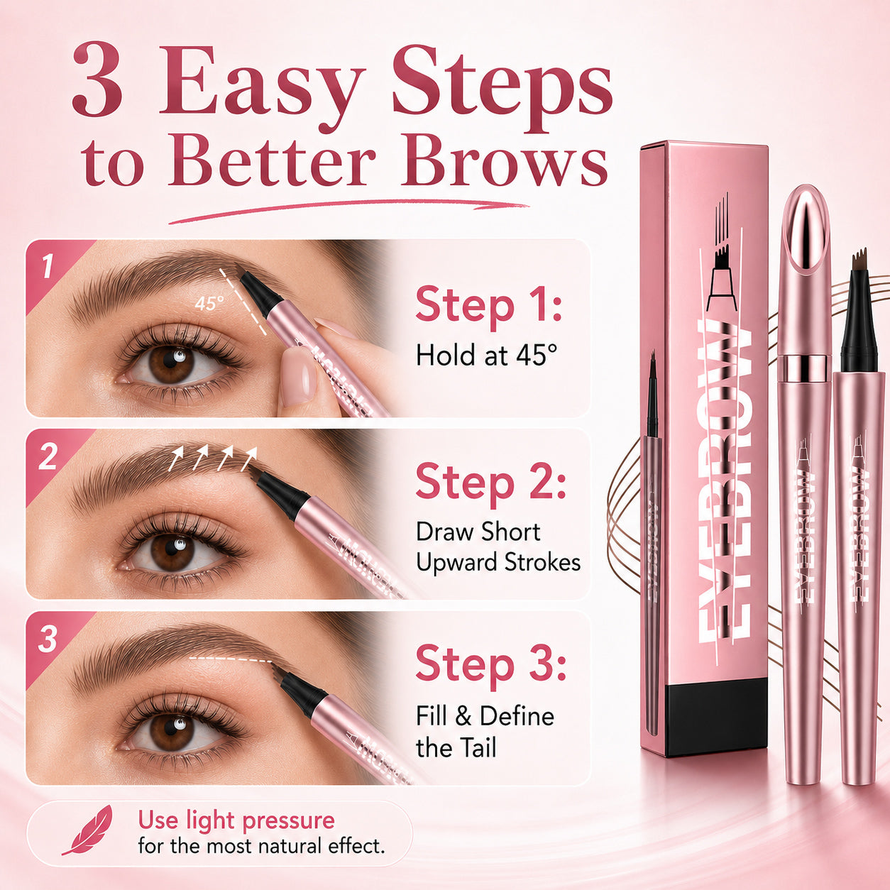 🎨Long Lasting Waterproof Micro Fork Brow Pen