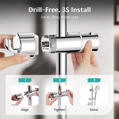 Futavion®3-Second Install Shower Head Holder – Secure Fit, 360° Adjustable & No Drilling🚿