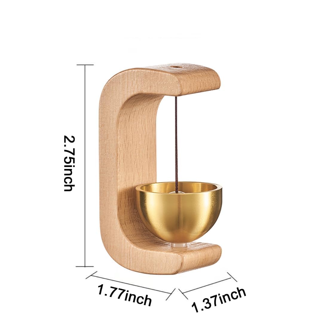 🔔Futavion®Wooden Magnetic Door Bell Chime BrassShopkeeper Entry Alert for Small Doors Sound Bell