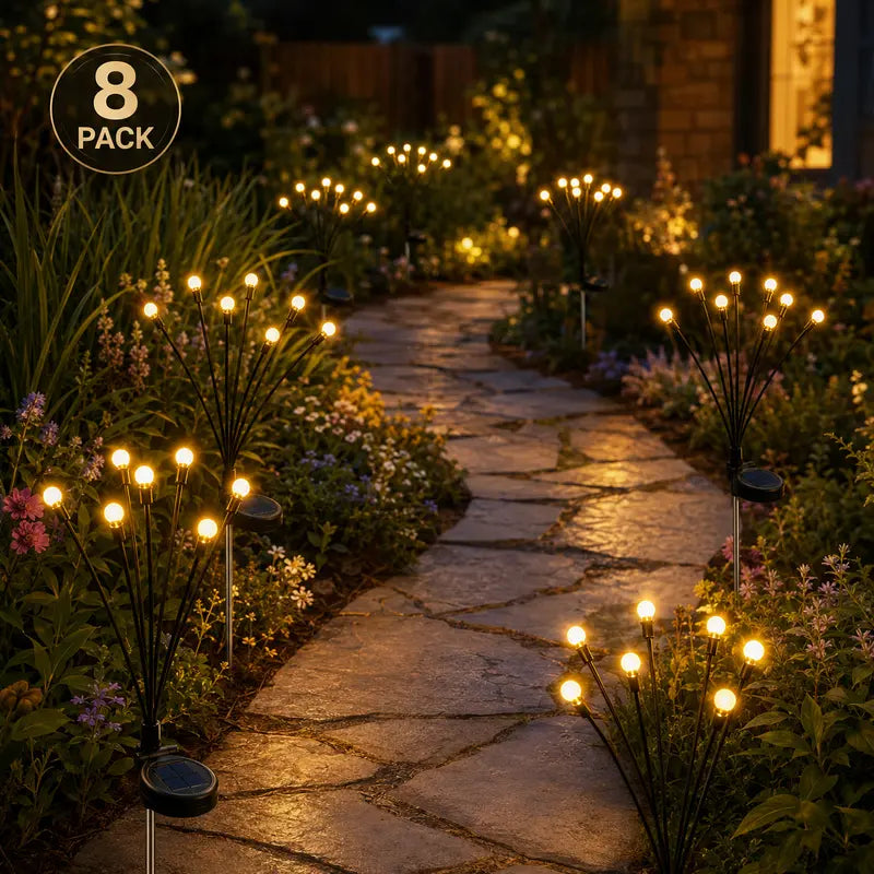 💡Futavion®Outdoor Solar Firefly Lights,  Waterproof Garden Stake Lights with Auto Dusk-to-Dawn Glow, 32/64 LED Bulbs for Yard, Patio, Pathway, Walkway & Landscape Decor