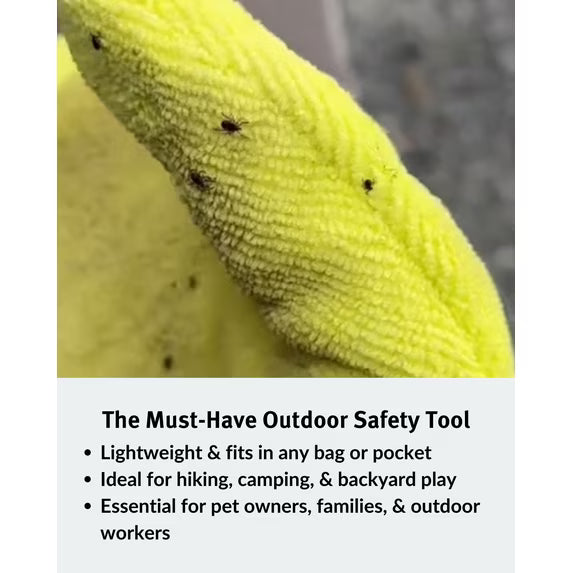 🟡Futavion® Yellow Tick Removal Glove for Humans & Pets - SafelyRemove Ticks Effortlessly, Chemical-Free, Durable, Portable TickManagement Tool for Outdoor Adventures & Everyday Use
