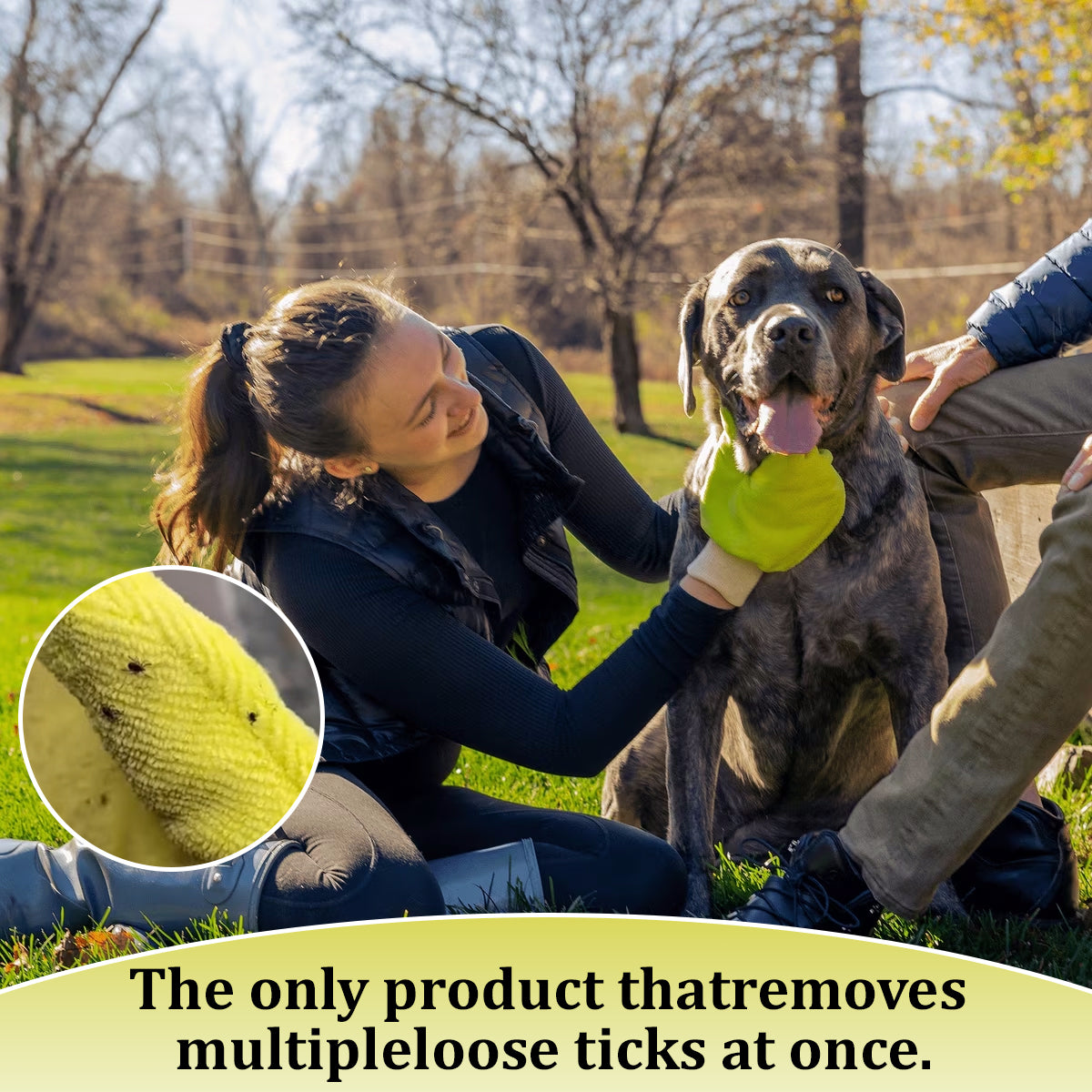 🟡Futavion® Yellow Tick Removal Glove for Humans & Pets - SafelyRemove Ticks Effortlessly, Chemical-Free, Durable, Portable TickManagement Tool for Outdoor Adventures & Everyday Use