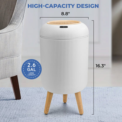 Futavion®Automatic Trash Can with Lid | Small Plastic SmartTrash Can with MotionSensor