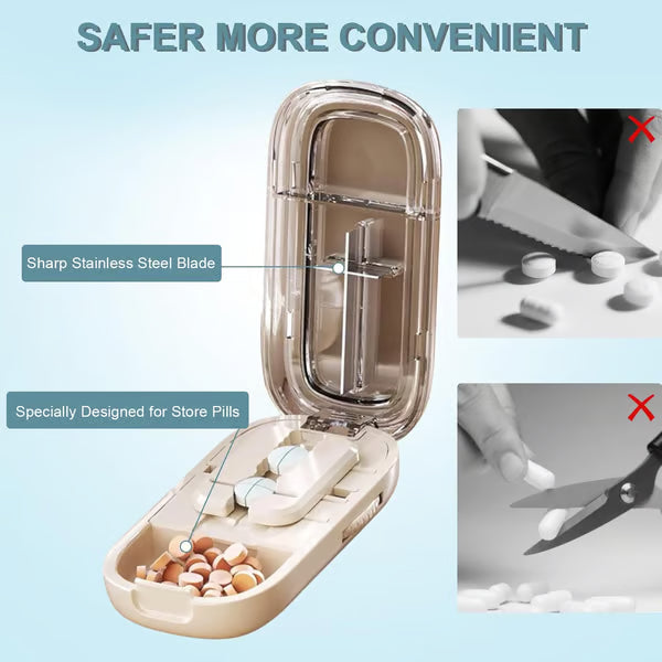 Futavion®Portable Pill Splitter, Precise Tablet Divider, Medicine Cutter