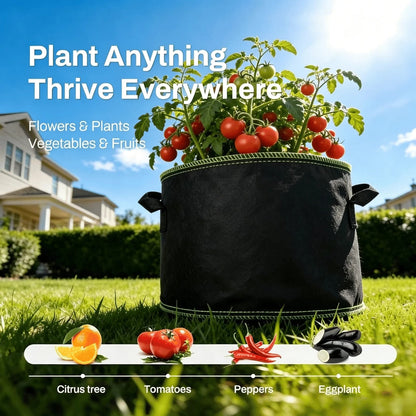 🌱Futavion®  5 Gallon Grow Bags – Heavy Duty Aeration Fabric Pots🪴