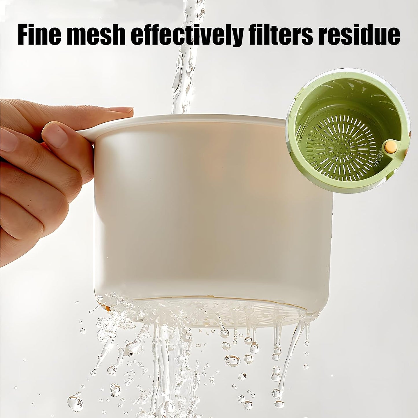 Faucet Hanging Strainer Basket — Catch Scraps, Drain Water & Dump With One Touch