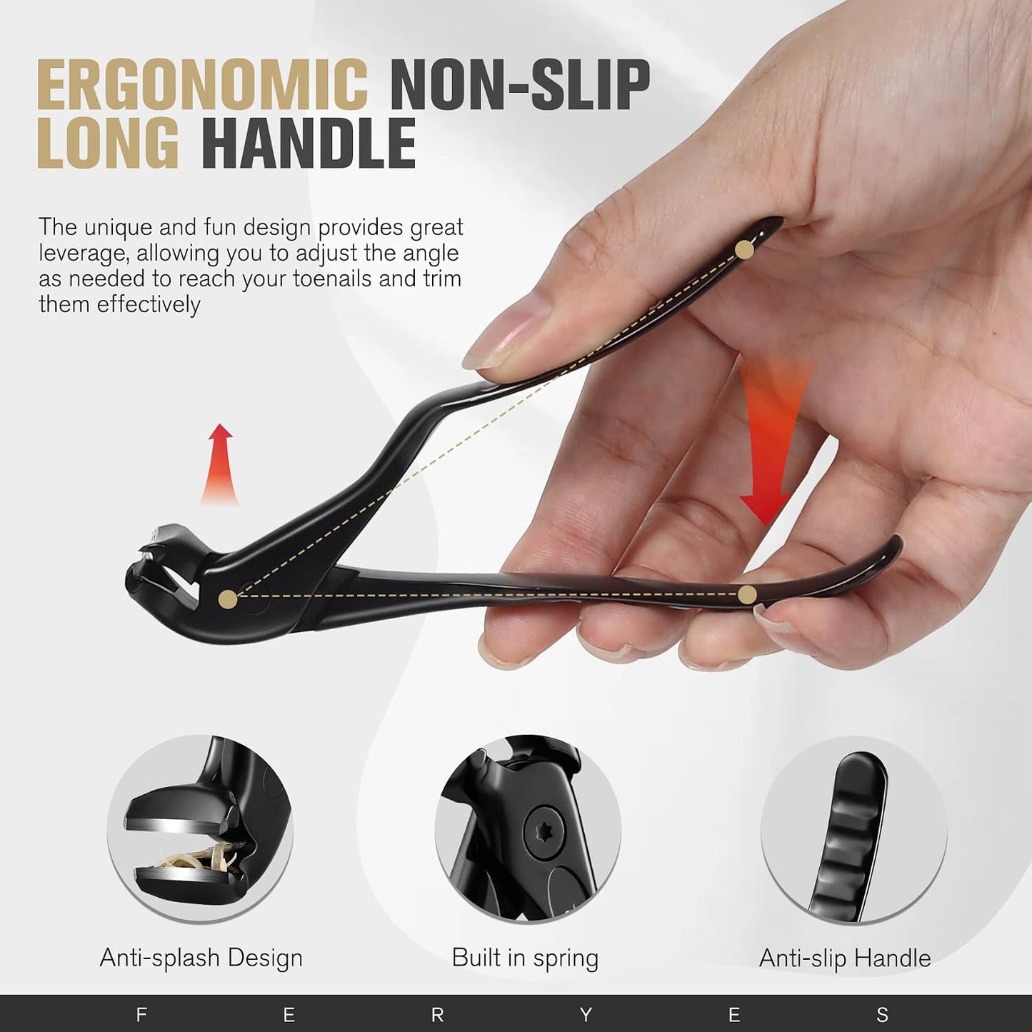 Less Bending, More Leverage, Easier Trimming — Long Handle Toenail Clipper✂️