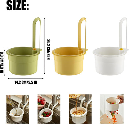 Faucet Hanging Strainer Basket — Catch Scraps, Drain Water & Dump With One Touch